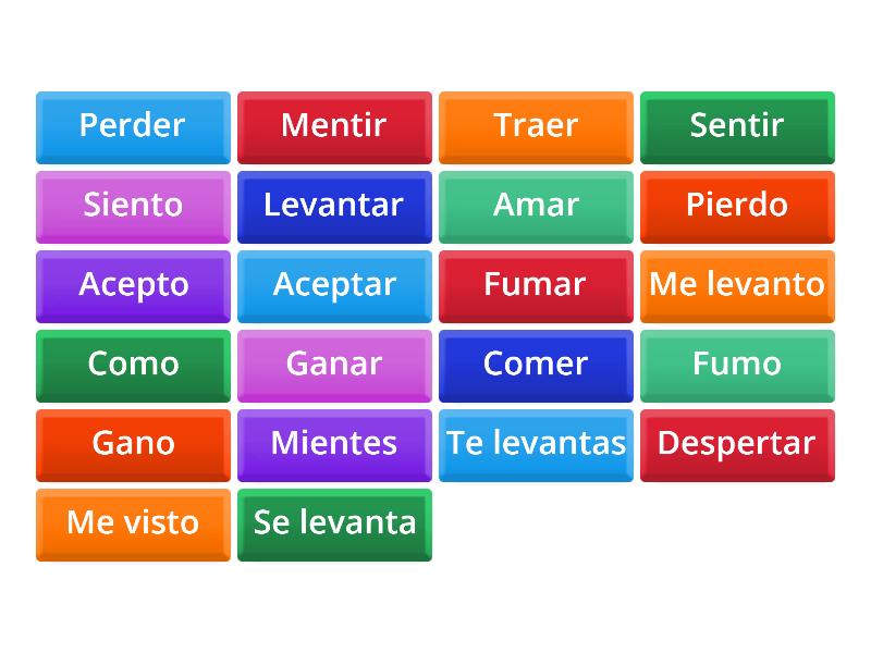infinitive verbs - Flip tiles