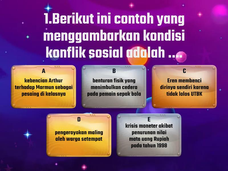 KONFLIK SOSIAL - Quiz