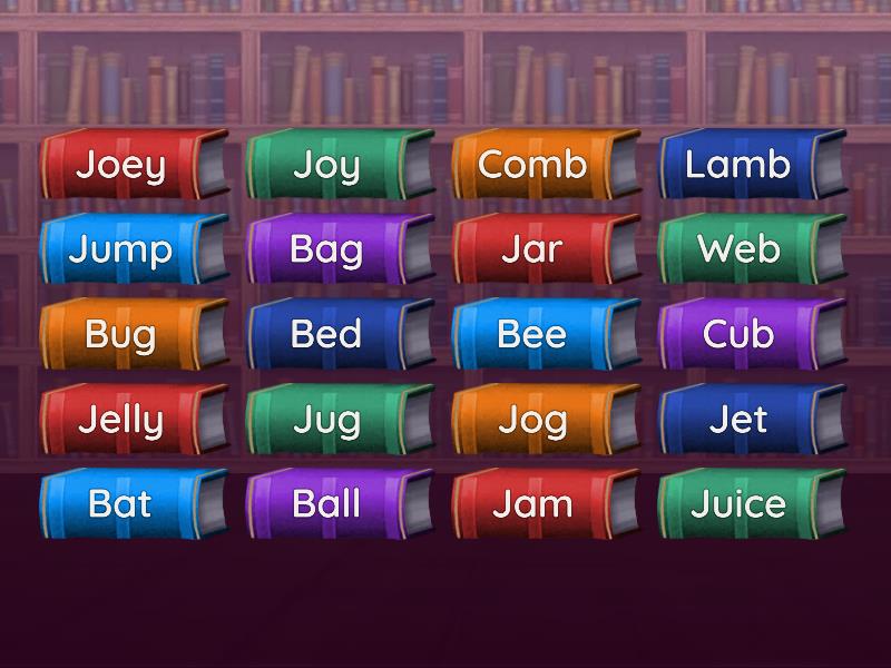 Letter B and J Flip tiles