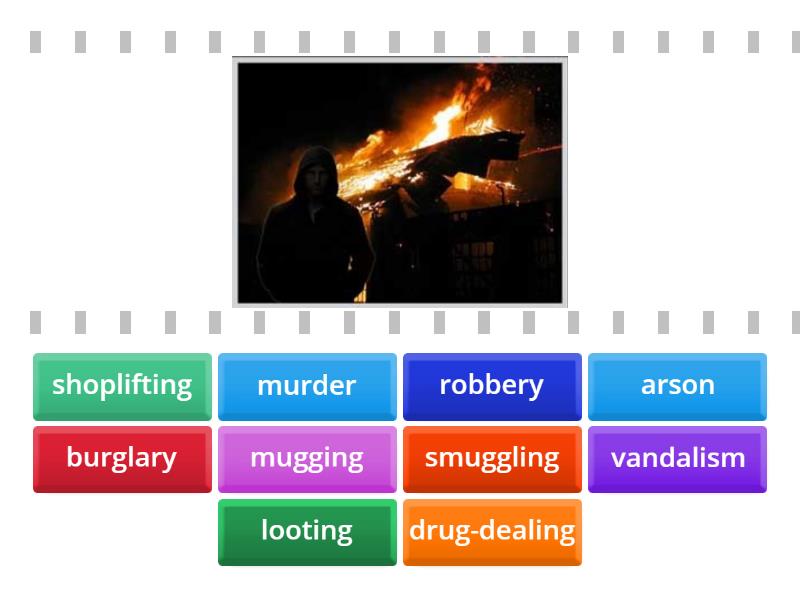 Solutions Pre 8A Crimes and criminals - Find the match