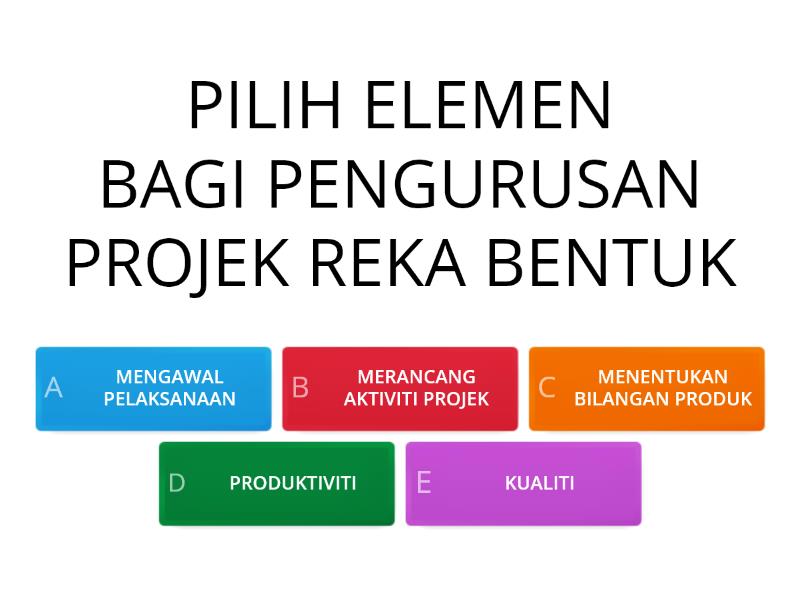 F1 RBT 2.1.1 DEFINISI PENGURUSAN PROJEK REKA BENTUK - Quiz