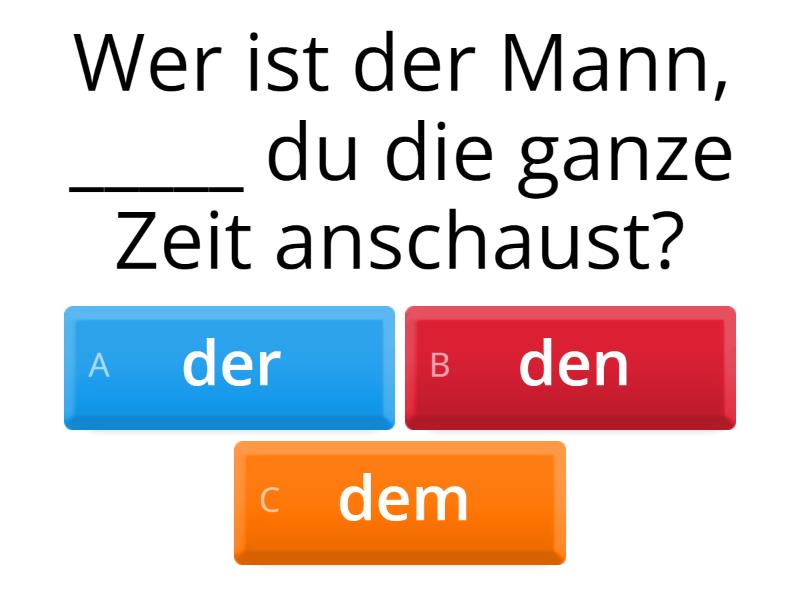 Relativsätze - Quiz