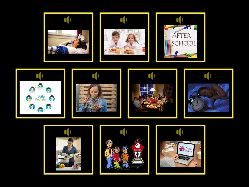 daily routine questions- speaking activity - Flip tiles