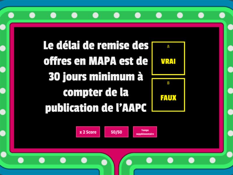 Quiz N°3 - La Passation D Un Marché Public - Quiz Télévisé