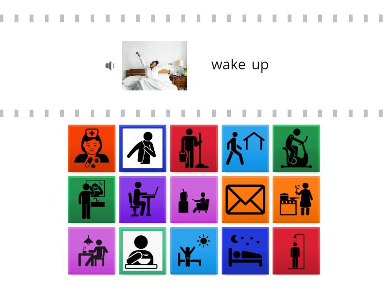 Daily Routine Photos & Icons Matching - Find the match