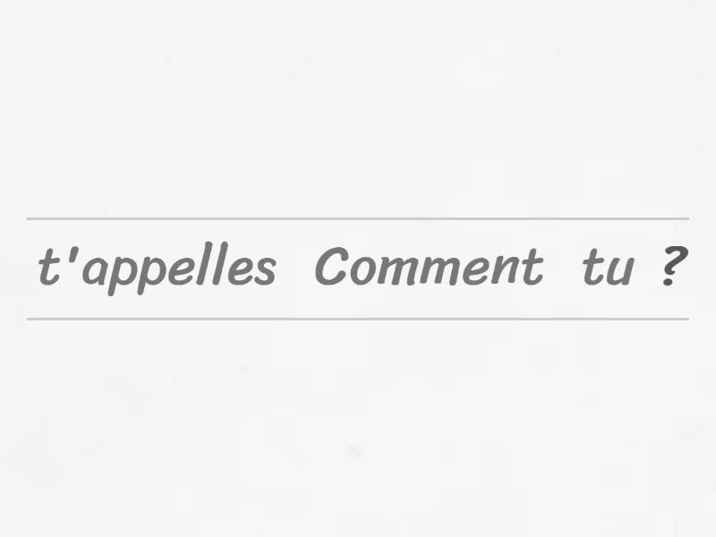 LES COORDONNÉES.1 Reordenar