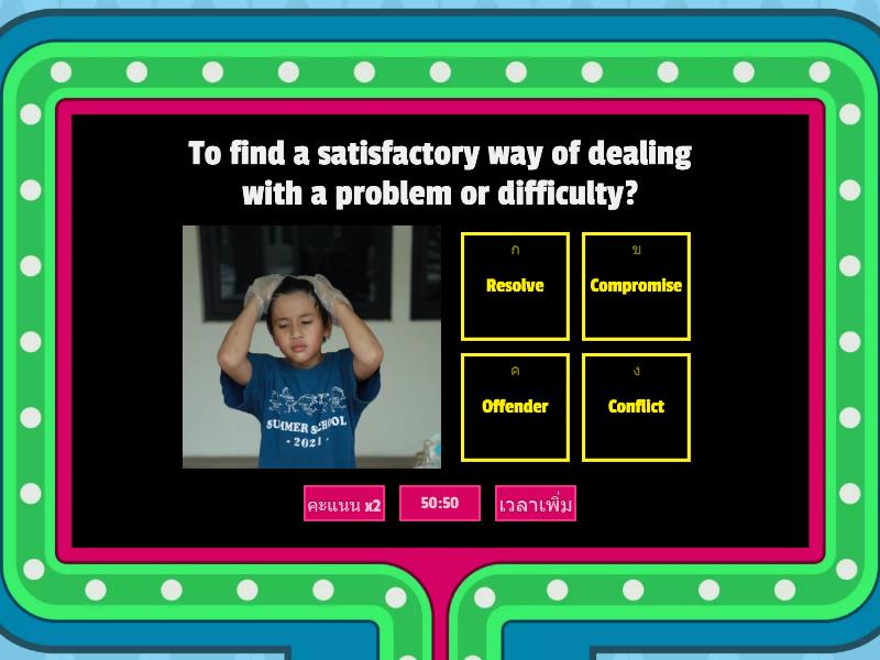 Resolving Conflicts Peacefully - Gameshow Quiz