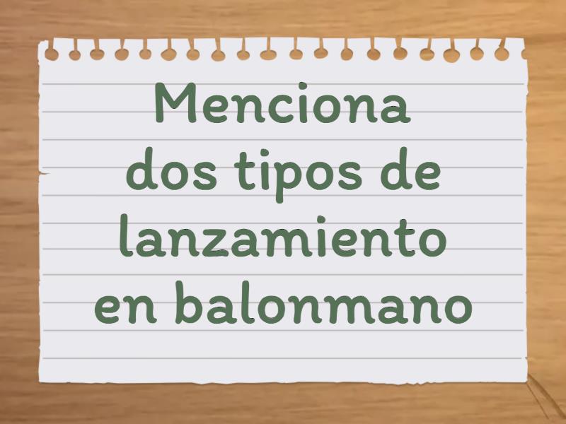 Fundamentos Del Balonmano Tarjetas Flash