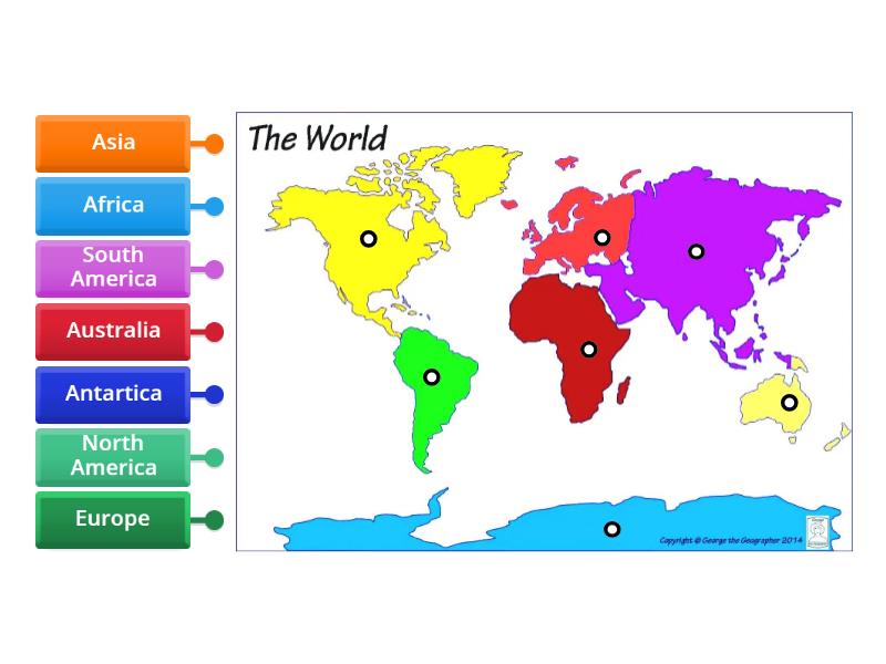 7 Continents Review - Labelled diagram