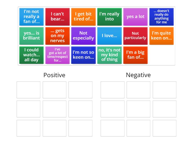 Describing likes and dislikes b2.2 - Group sort