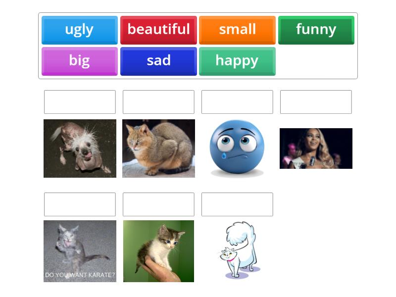 Get ready for Starters Unit 3 adjectives - Match up