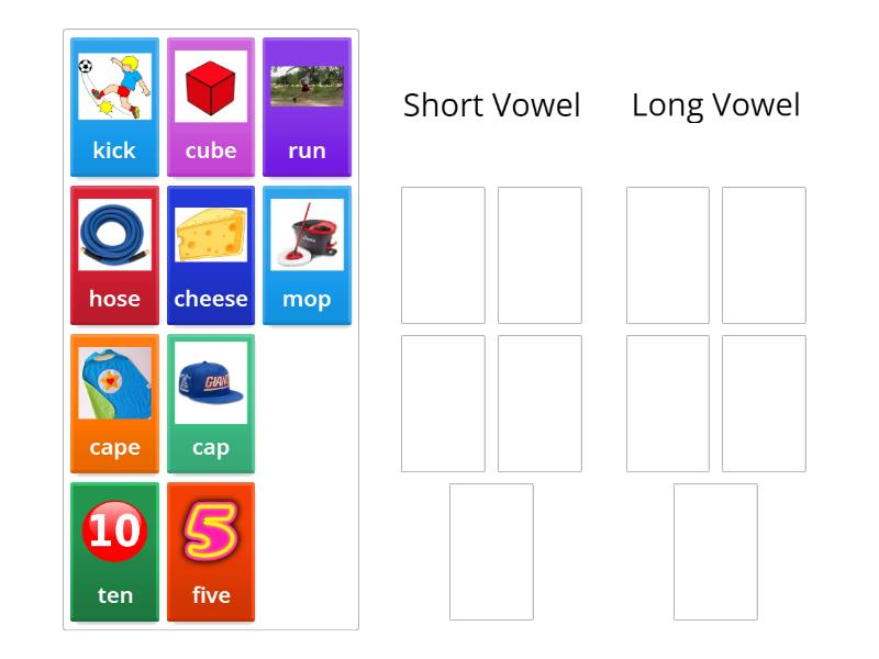 Short Vowel or Long Vowel - Group sort