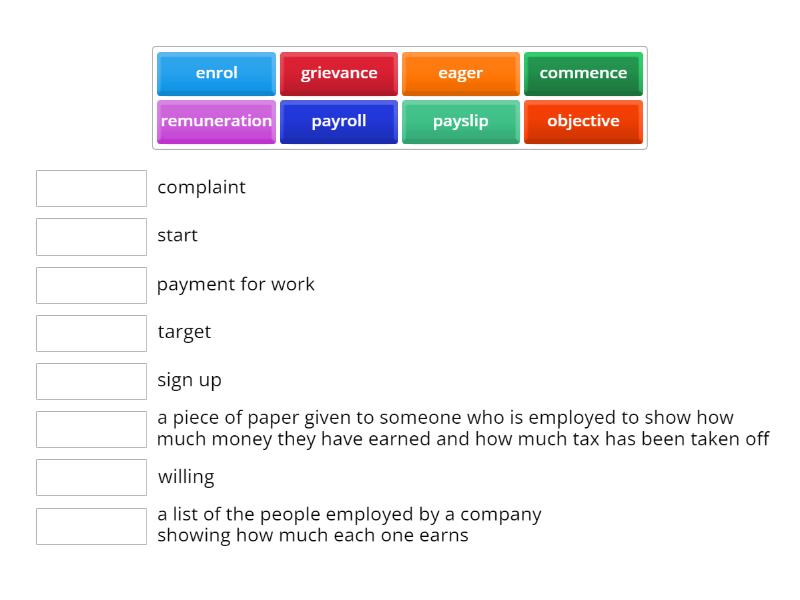 HR synonyms - Match up
