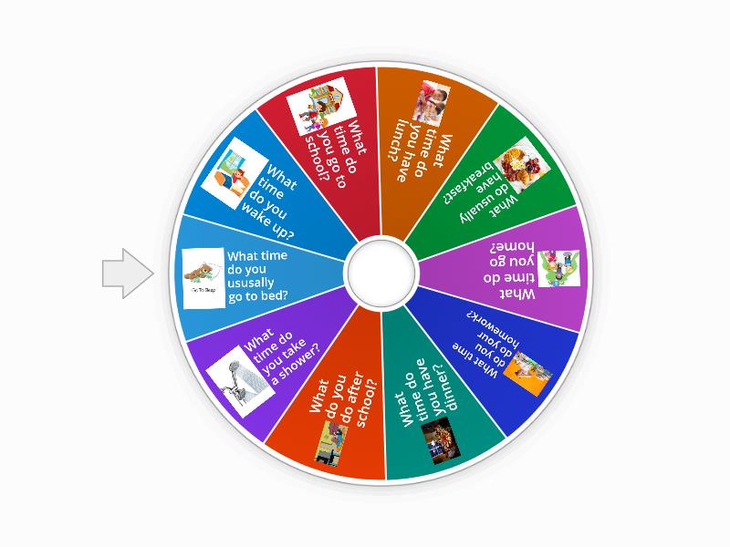 Daily Routine questions - Spin the wheel