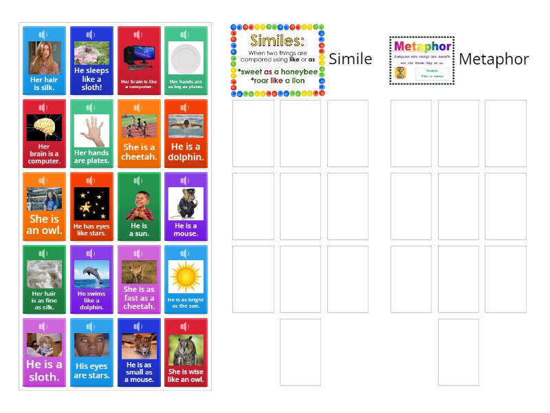 Simile or Metaphor - Group sort
