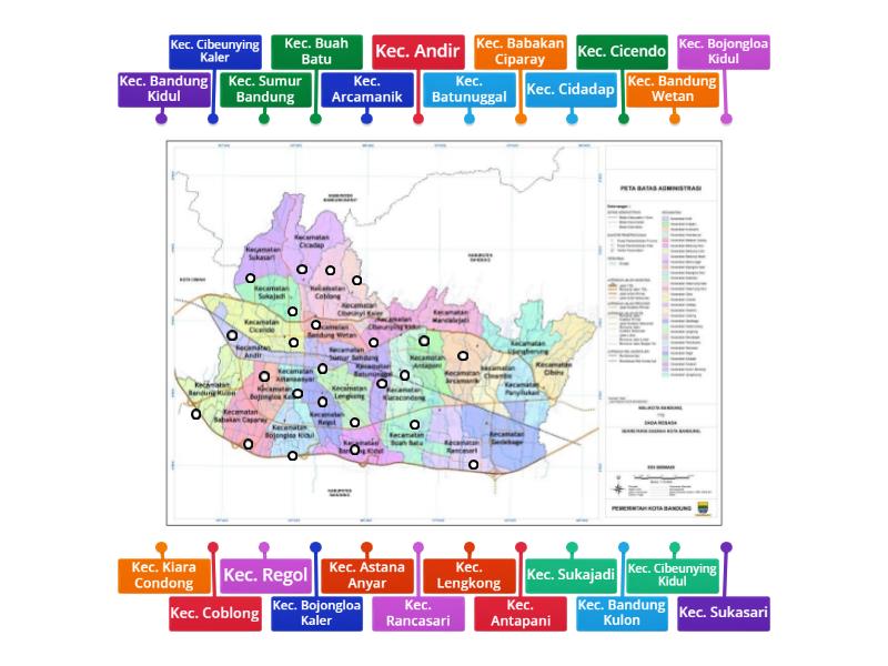 Peta Kota Bandung - Diagram berlabel