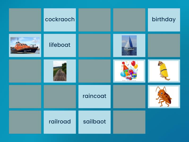  wordwall matching words and pictures parejas