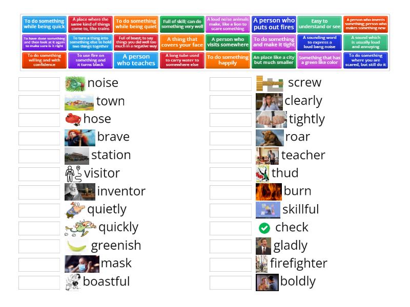 Week 13 Vocabulary Match Up