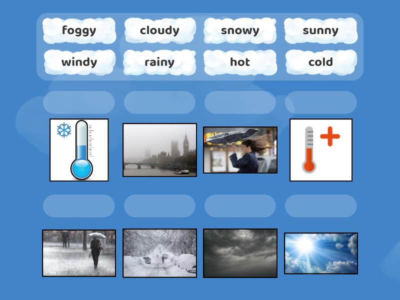 Matching: Weather Vocabulary - Match up