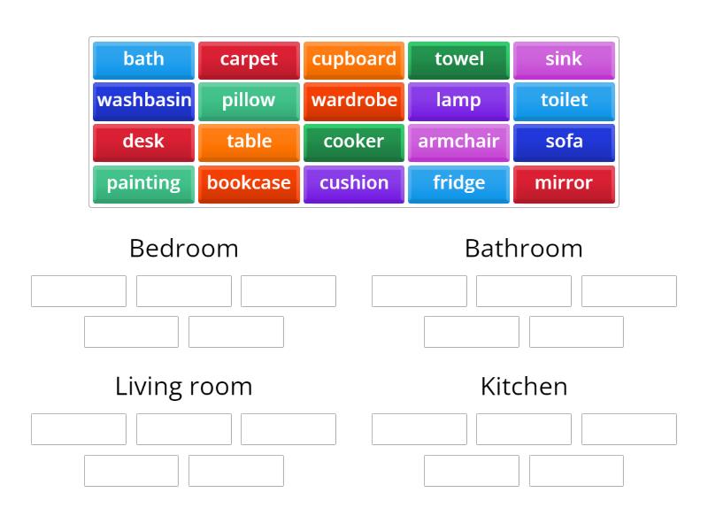 : Furniture in each rooms - Group sort