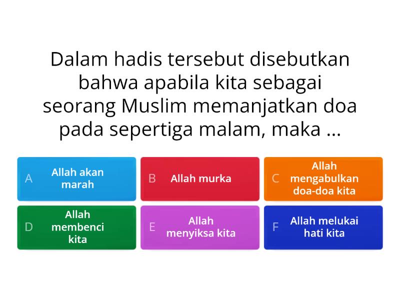 FIKIH - KELAS 4A (SHALAT TAHAJUD) - Quiz