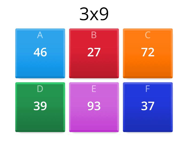 Tablas de multiplicar - Cuestionario