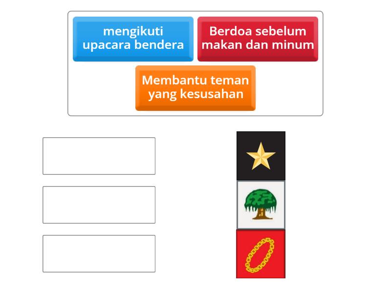 Sikap yang sesuai Pancasila - Match up