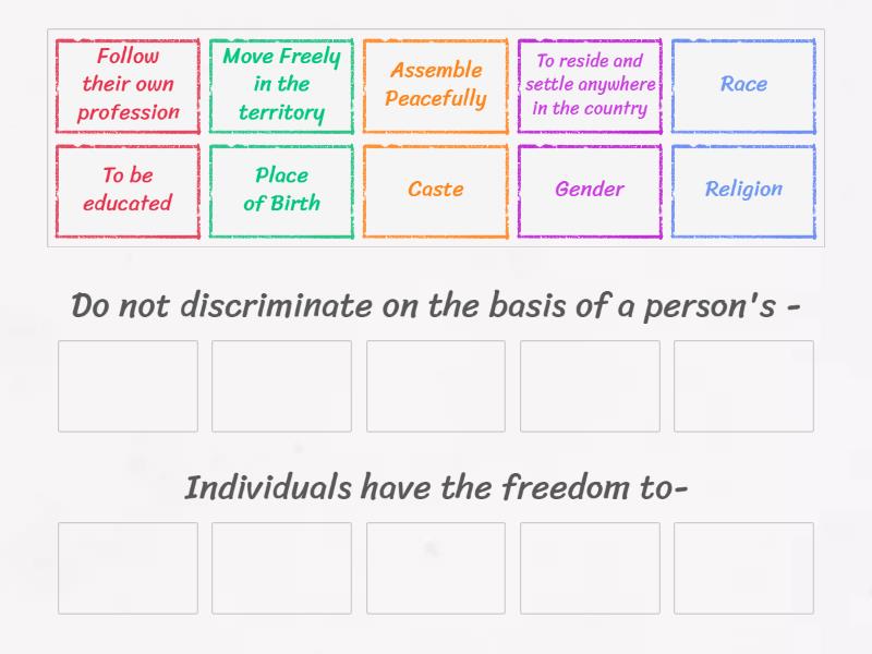 Right To Equality And Right To Liberty - Group Sort