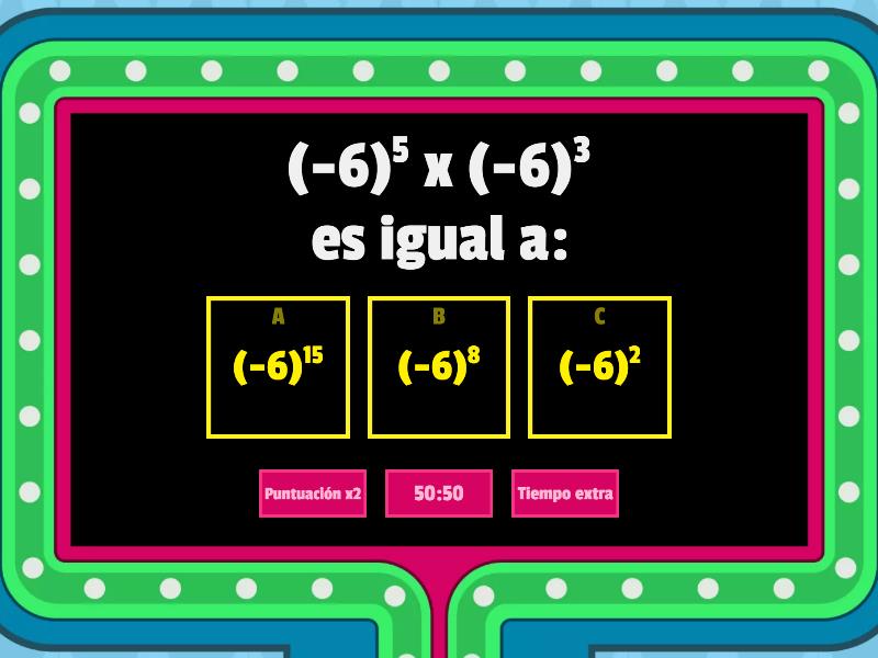 Reforzando las potencias - Gameshow quiz