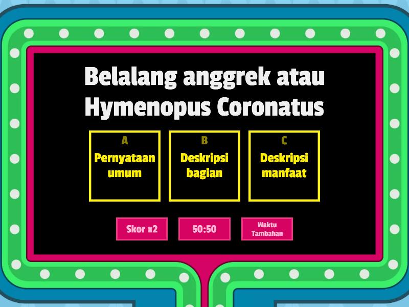 Struktur Teks LHO Belalang - Gameshow Quiz