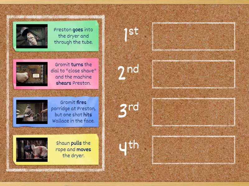 Episode 8: Put the sentences in order - Rank order