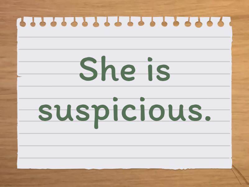 I am suspicious Flash cards