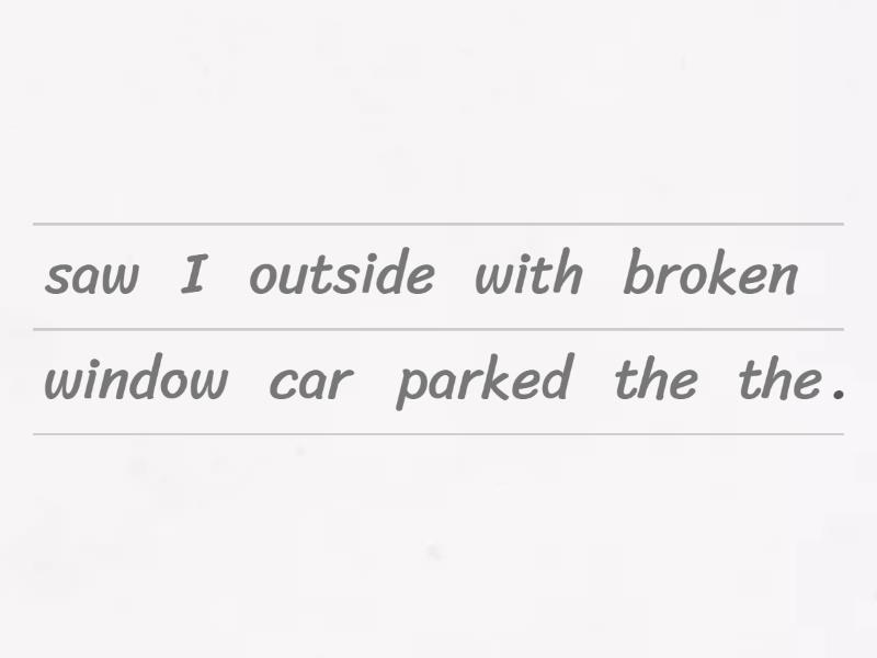 Noun Phrases Reordenar