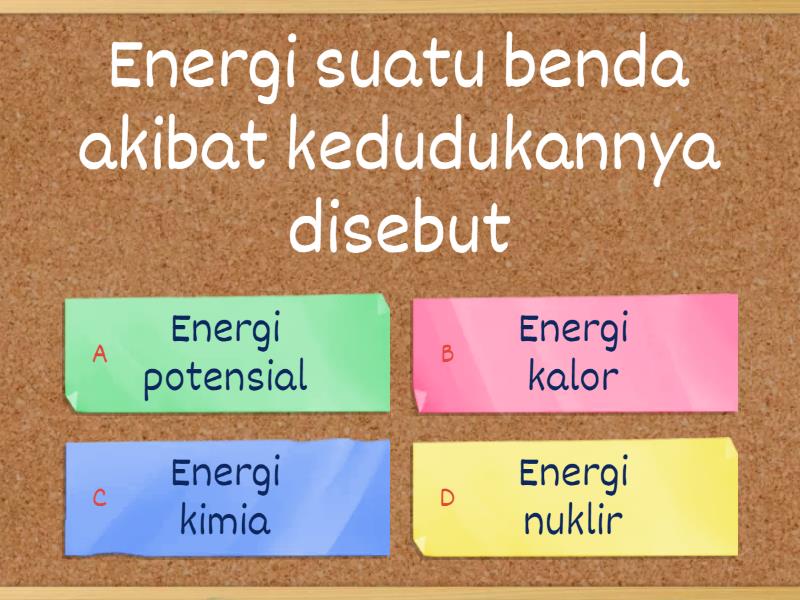 Z Energi Dan Perubahannya - Quiz