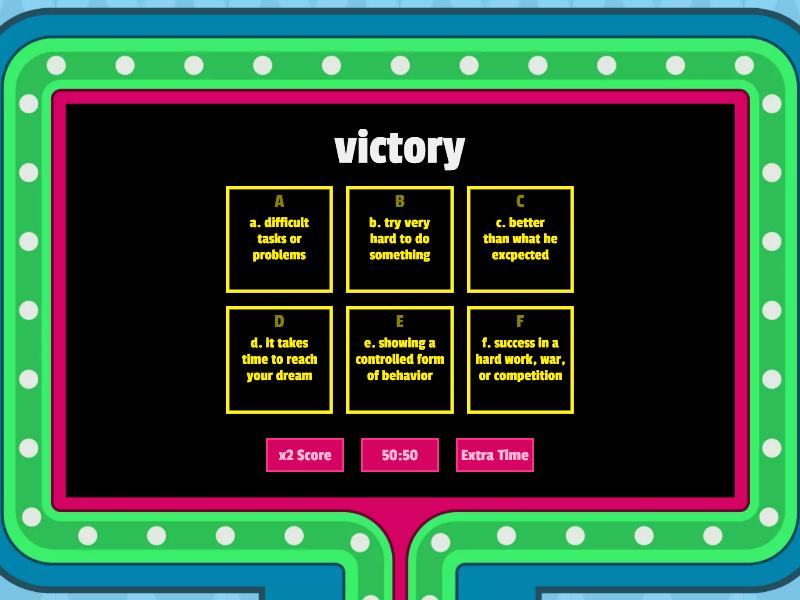 VOCABULARY GEP 2 UNIT 2 - Gameshow quiz
