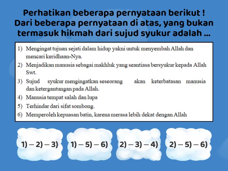 Soal Sujud Syukur - Quiz