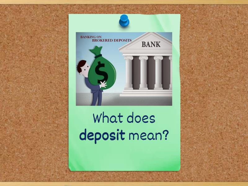 Opening a bank account flash cards