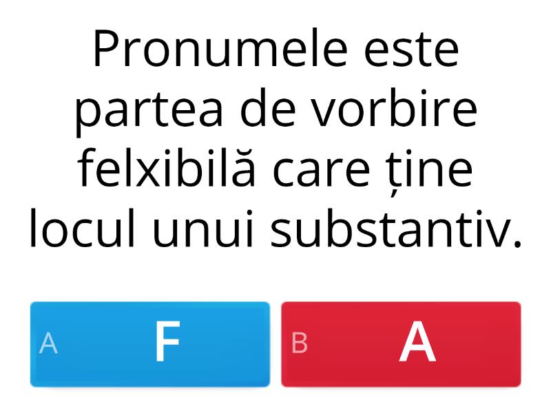 pronumele test clasa 4