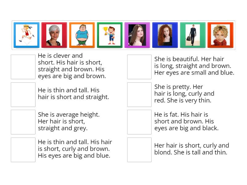 Physical Appearance - Match up