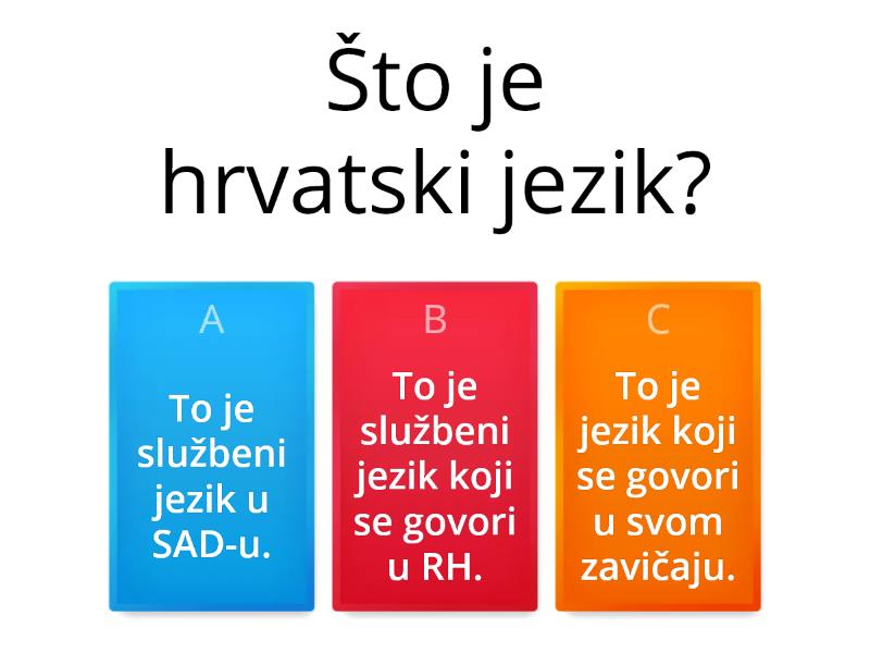 Hrvatski Jezik I Dvojezičnost 5. Razred - Cuestionario