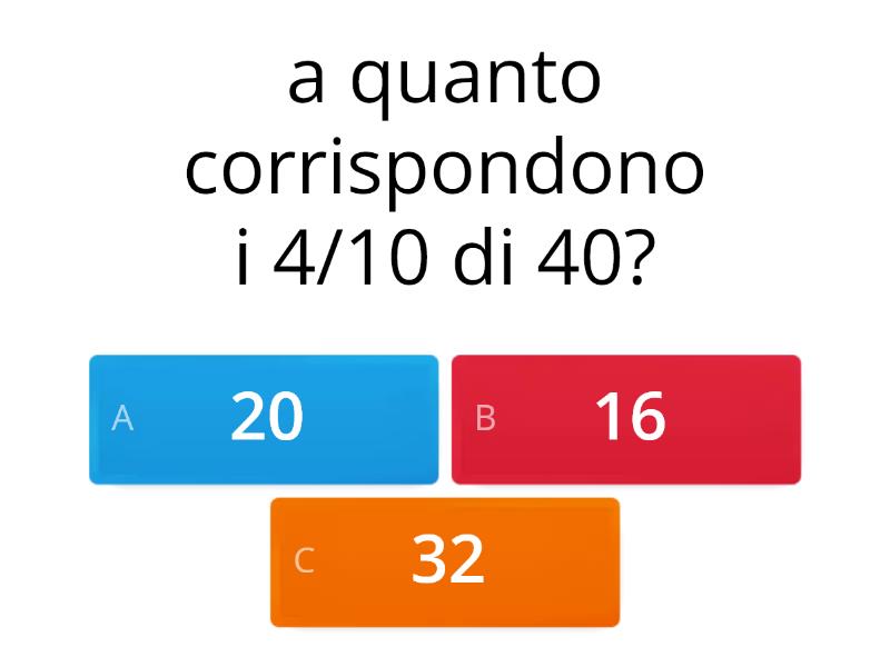 Esercizi Sulle Frazioni Quiz