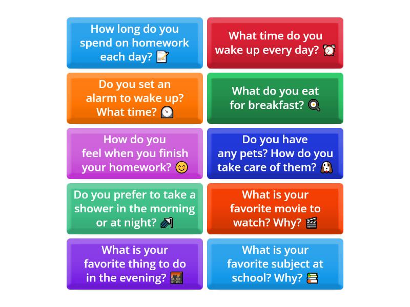 Daily Routines Flip tiles