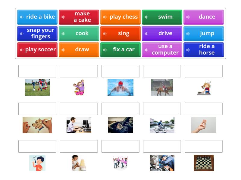 basic verbs - Can you ...? - Match up