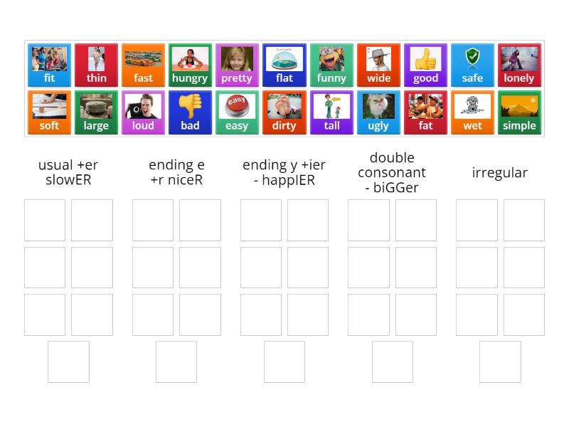 comparative spelling - Group sort