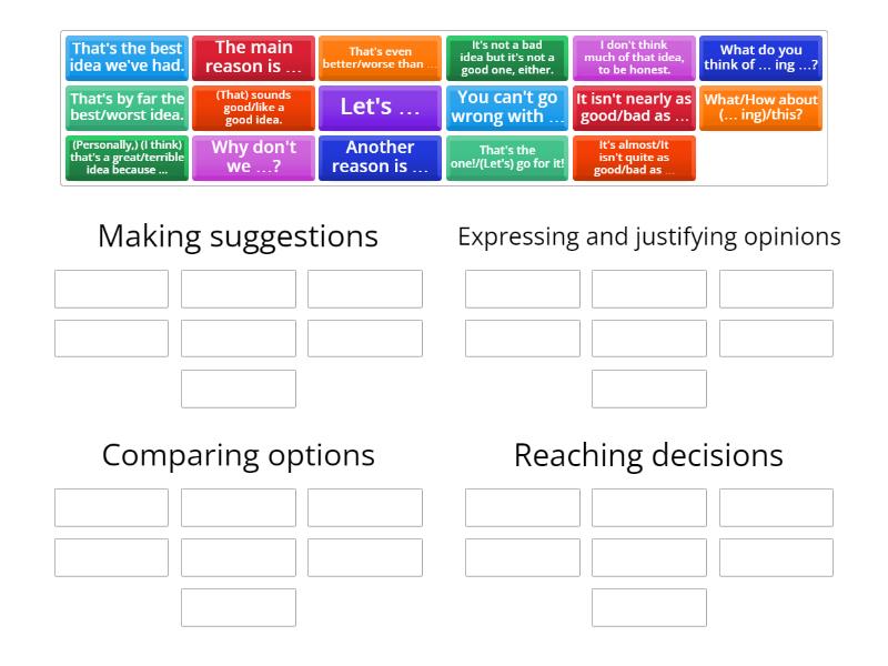 High Note 3 Unit 2 Speaking - Group sort