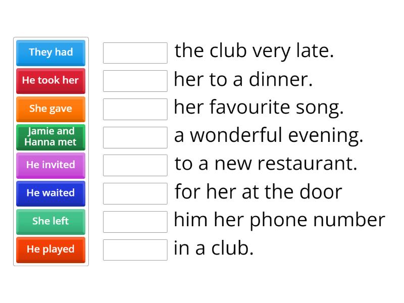 Match the phrases - Match up