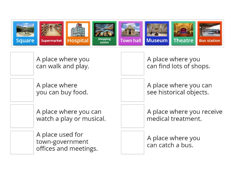 PLACES IN TOWN 2 - Match up