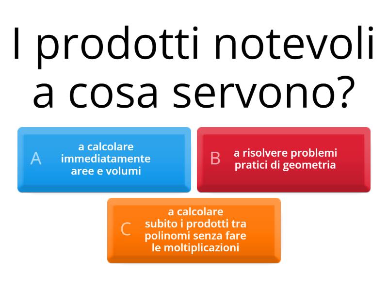 I Prodotti Notevoli Quiz