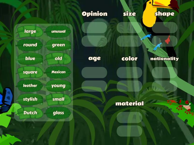 Adjective order B1 - Group sort