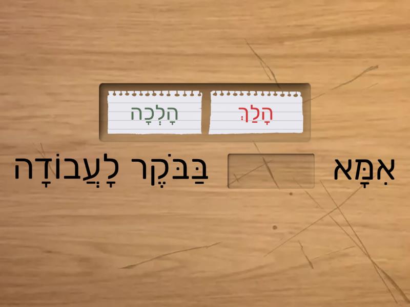 הִשְׁלִימוּ אֶת הַפְּעָלִים בַּמִּשְׁפָּטִים (גָּרְרוּ אֶת הַתְּשׁוּבָה ...